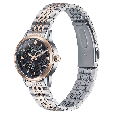 Picture of Sonata Blue Round Dial Multicolour Strap Watch For Ladies