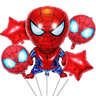 Picture of Spiderman Foil Balloons Set MARVEL Themed Birthday Party Decoration - Multicolor