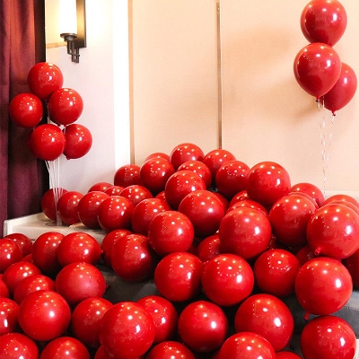 Picture of Monty Red Color Balloon - 15 Pcs - Red