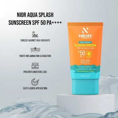 Picture of Nior Spf-50 Aqua Splash Sunscreen 50ml BD