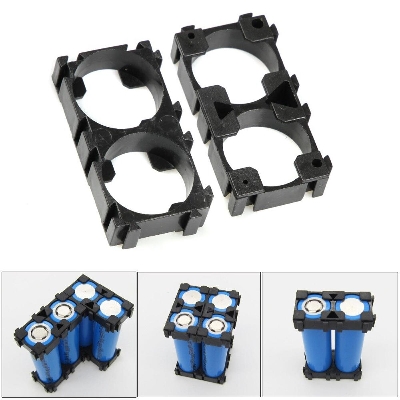 Picture of 2 PCS 1x2 Battery Spacer 18650 Radiating Shell EV Pack Plastic Heat Holder Bracket (Black)