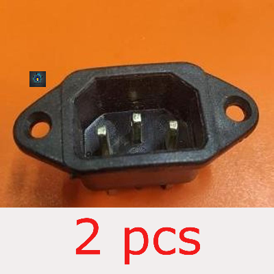 Picture of Ac250v 10a 3 needle power socket copper electric bicycle socket computer rice cooker socket 2pis (Multicolor)