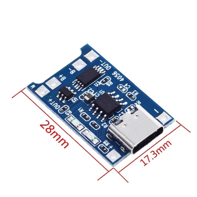 Picture of TP4056 Dual Protection Lithium-ion Battery Charging Module (Type C USB Input) (Silver)