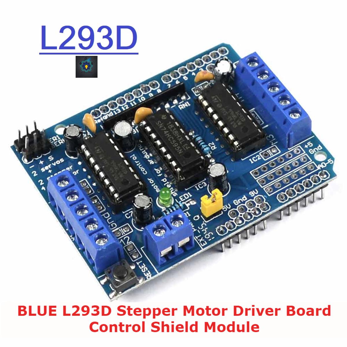 Picture of BLUE L293D Stepper Motor Driver Board Control Shield Module (Multicolor)