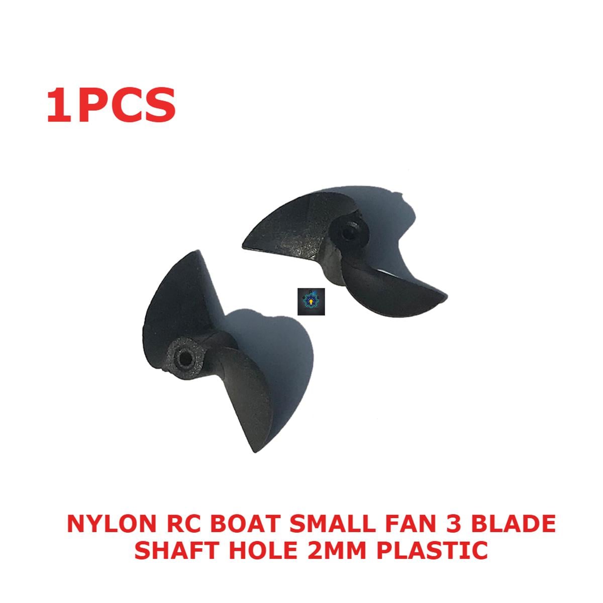 Picture of Nylon RC Boat small Fan 3 Blade Shaft Hole 2mm Plastic