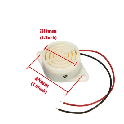 Picture of Best Quality 3-24V Piezo Buzzer Alarm Continuous Tone (White)