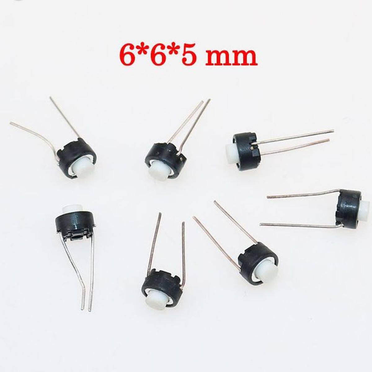 Picture of 2 Pin Tactile Switch Round-10pcs (Multicolor)