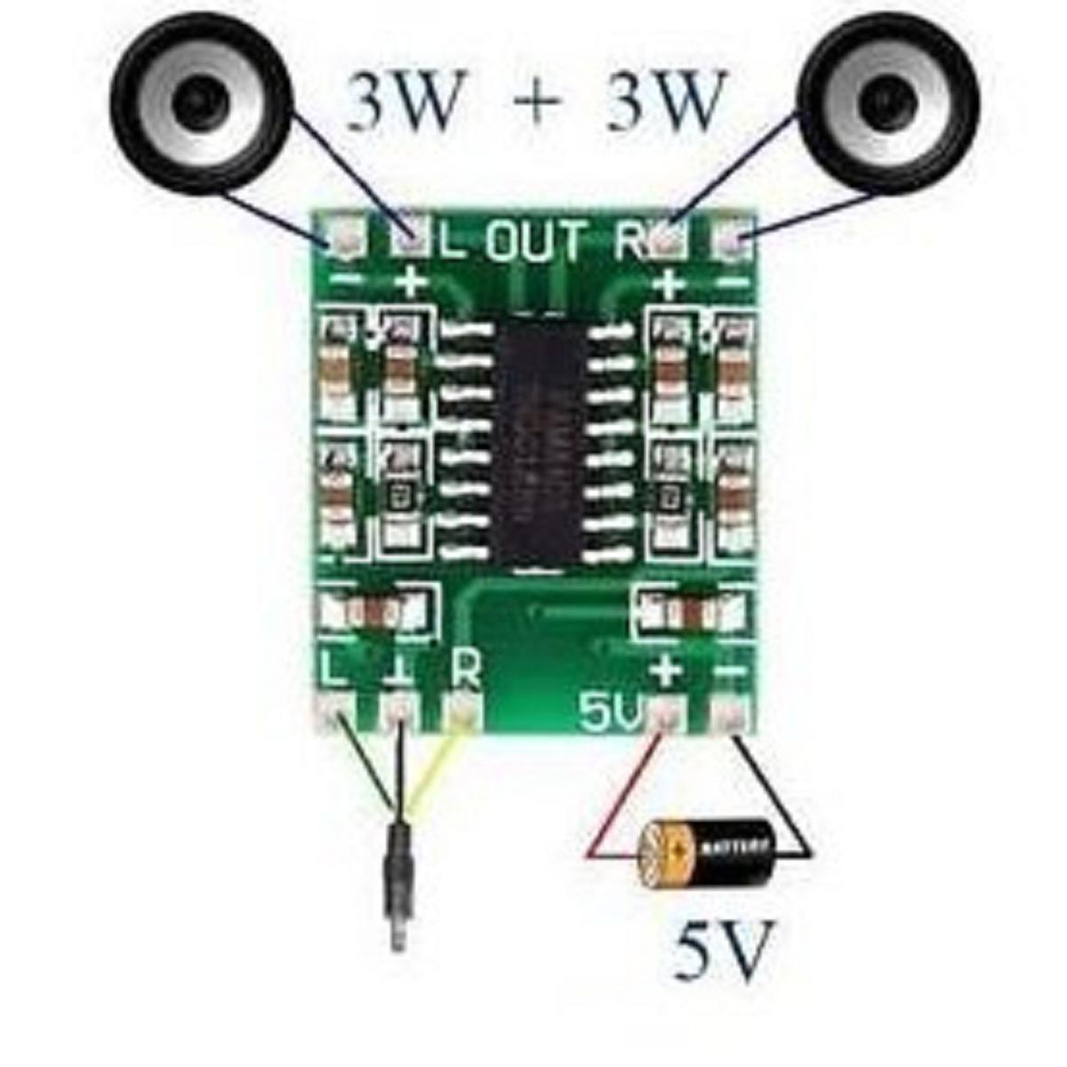 Picture of PAM8403 Stereo Audio Amplifier - Green