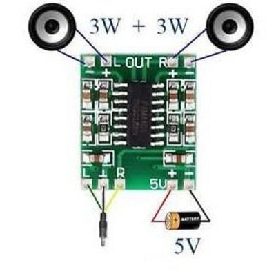 Picture of PAM8403 Stereo Audio Amplifier - Green