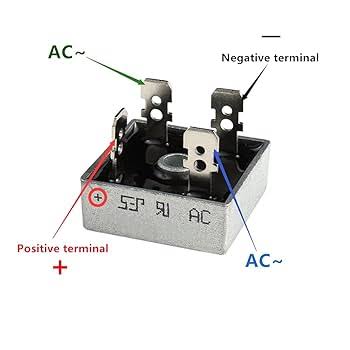 Picture of Silver KBPC3510 1000 Volt Bridge Rectifier 3510 Diode 35A 1000V AC To DC Single Phase Metal Housing 4 Pins Leads 35A Diode 1000V KBPC3510Bridge Rectifier 3510 Full Wave Bridge Rectifier Diode (Multicolor)