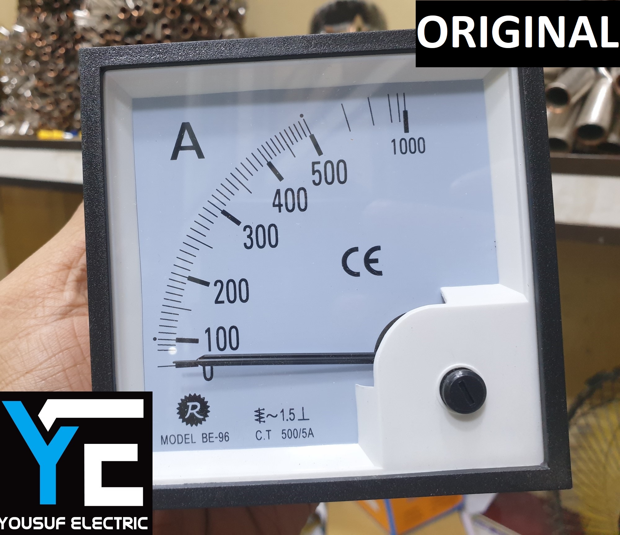 Picture of Ampere meter square panel meter ampere meter analogue 0-500 ampere - White