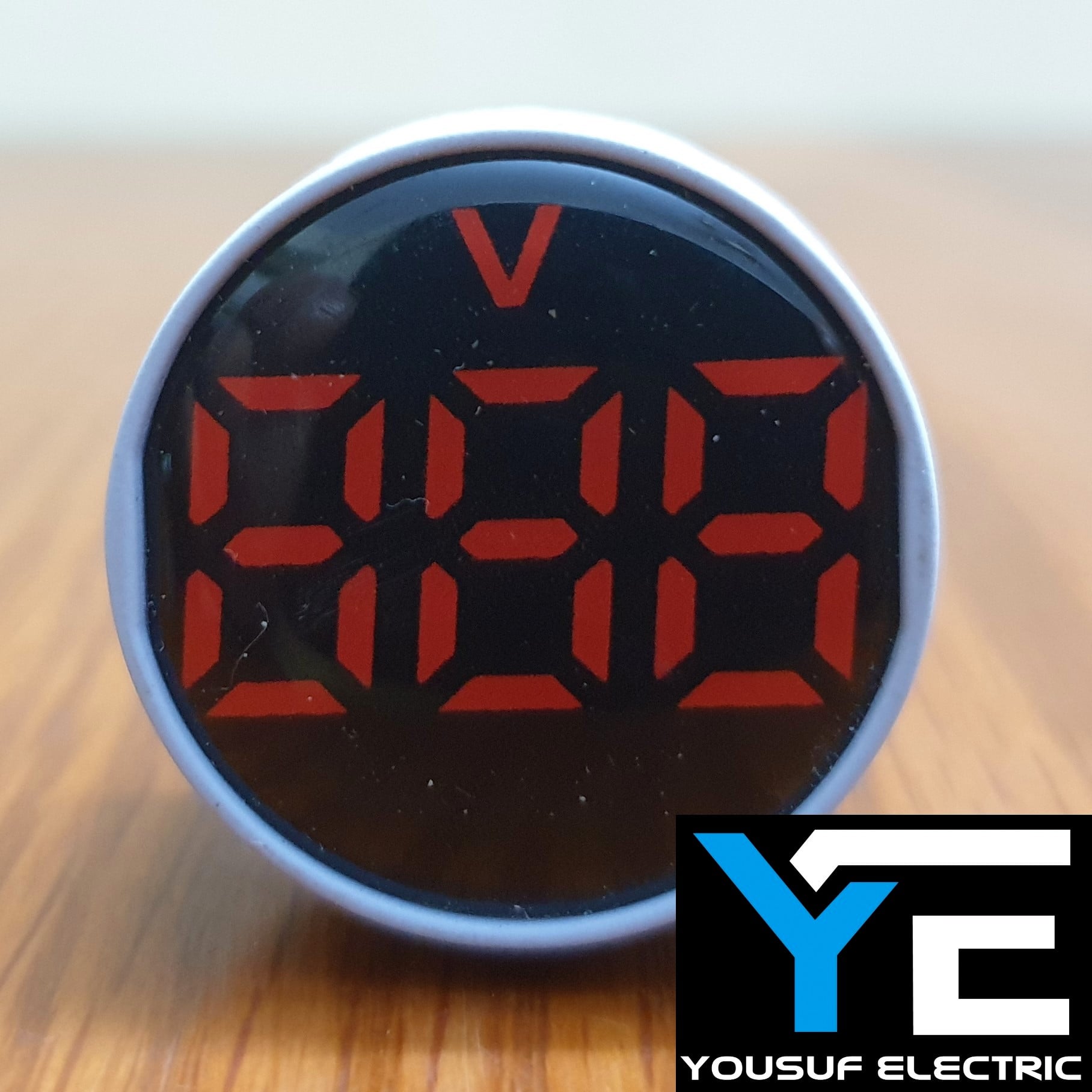 Picture of Digital Voltage Meter Ac60-500V Mini 22Mm Ad16 Ac Voltage Panel Meter Indicator Volt Lamp Round Digital Display Volt Meter - Multimeter