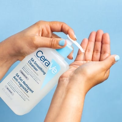 Picture of CeraVe SA Smoothing Cleanser | Salicylic Acid Face & Body Wash for Rough & Bumpy Skin 236ml(Transparent)