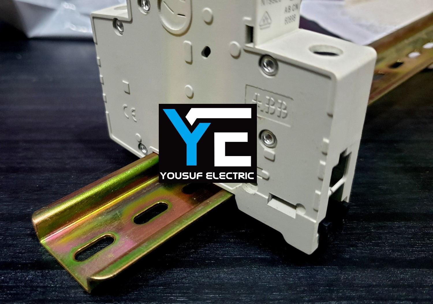 Picture of MCB Channel mounting bracket 2 piece pack sp dp tp channel steel Din rail channel high grade - Yellow