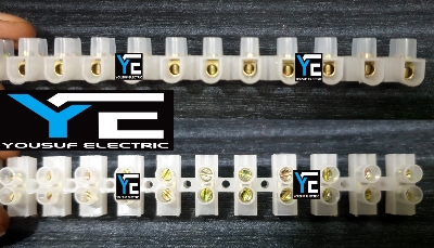 Picture of Terminal block 30 ampere connector 2 stick Electrical Wire Connector 30 Ampere - White