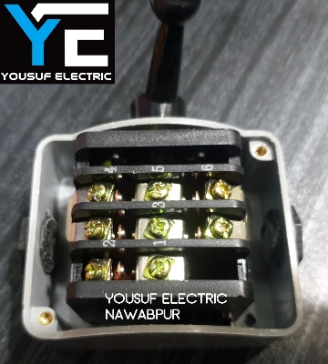 Picture of Cam Starter Control Forward Reversing Drum Switch Reverse Motor Changeover QS5-15N AC 500V 15A plastic body - Grey