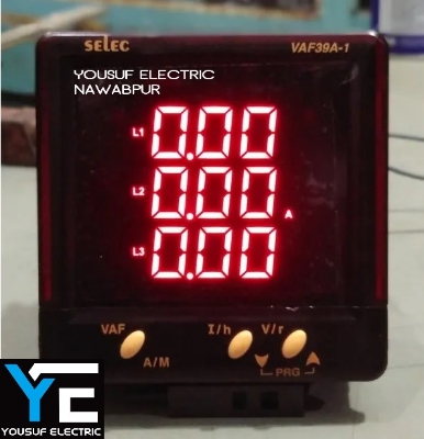 Picture of Selec digital multimeter VAF39A-1 Panel meter voltage meter ampere meter frequency meter hertz meter 3 phase meter - Black
