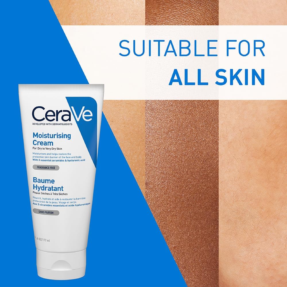 Picture of CeraVe Moisturising Cream – Face & Body Hydration for Dry to Very Dry Skin 177 ml