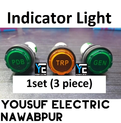 Picture of 22mm ROUND Indicator Lamp PDB trip Generator (3 piece) 1 set Panel Mount 22mm Round Panel AC 220V LED Digital Display Indicator Light AC 12-500V Line Powerpoints - Green