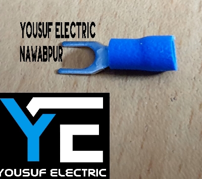 Picture of Cable Lug 2-2.5 Rm Terminal Y - U type Lugs insulated Connector Clip 2.5 Rm Copper 100 Piece Pack - Blue