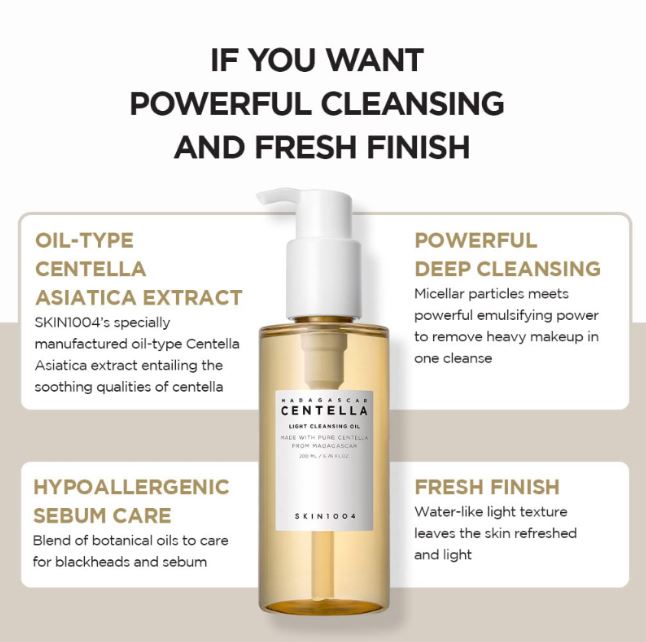 Picture of SKIN1004 Madagascar Centella Light Cleansing Oil – Gentle Yet Powerful Daily Cleanser 200ml-(Orange)