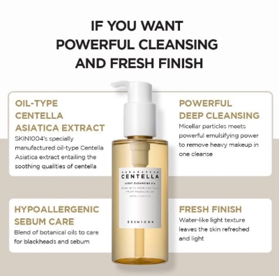 Picture of SKIN1004 Madagascar Centella Light Cleansing Oil – Gentle Yet Powerful Daily Cleanser 200ml-(Orange)
