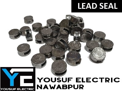 Picture of Lead security seal 10 mm (50 piece) Two-Hole Lead Seal small size - Door Bottom Sealing Strip  LOCK sealing - Silver
