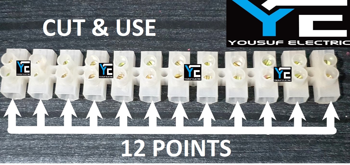 Picture of Terminal block 60 ampere connector 1 stick Electrical Wire Connector 60 Ampere - White