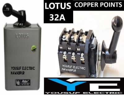 Picture of Lotus switch LT Control Switch 32A Change over Switch reverse forward switch - Off White