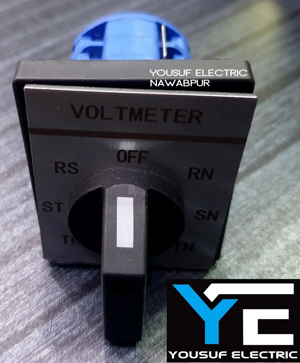 Picture of Volt selector switch on off rotary 3 position 3 way cam switch 3 phase voltage selector CA10 reverse forward switch - Black
