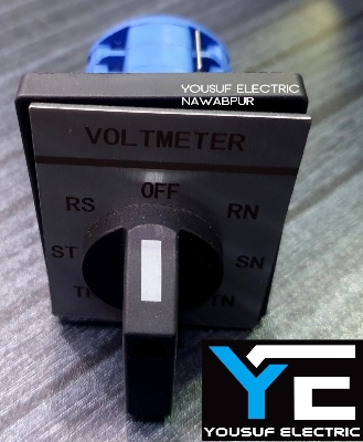 Picture of Volt selector switch on off rotary 3 position 3 way cam switch 3 phase voltage selector CA10 reverse forward switch - Black