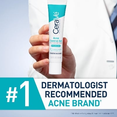 Picture of CeraVe Acne Control Gel with 2% Salicylic Acid, AHA & BHA – Clears Acne & Prevents Breakouts 40ml
