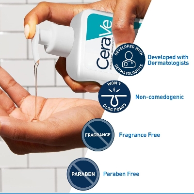 Picture of CeraVe Acne Control Cleanser – 2% Salicylic Acid Acne Treatment 236ml-(White)