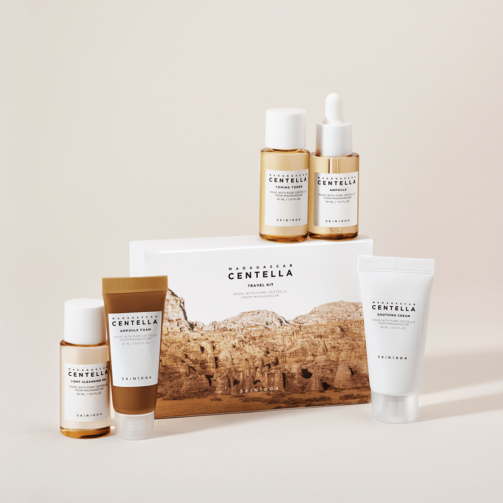 Picture of SKIN1004 Original Centella Travel Kit – Gentle Cleanser + Toner + Serum + Cream Combo Pack-(White)