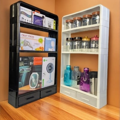 Picture of Big Size Multifunctional Kitchen Countertop Bottle Storage Rack Bathroom Toiletries Storage shelf Cosmetics Organizer