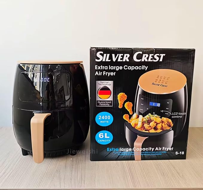Picture of 2400 Watt Silver Crest Air Fryer Digital Electric Deep Fryers Industrial Silver Crest Air Fryer