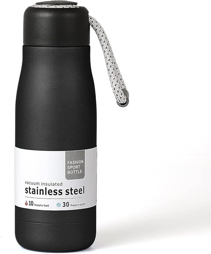 Picture of Water Bottles with Portable Lid，Hydro Insulated Thermal Flask for Hot or Cold Drinks 350ml Stainless Steel - Multicolor