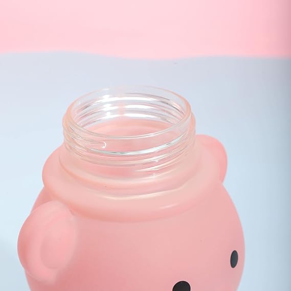 Picture of Water Bottle with Straw, Kawaii Bear Water Bottle, Leak-Proof Cute Water Bottles - Multicolor