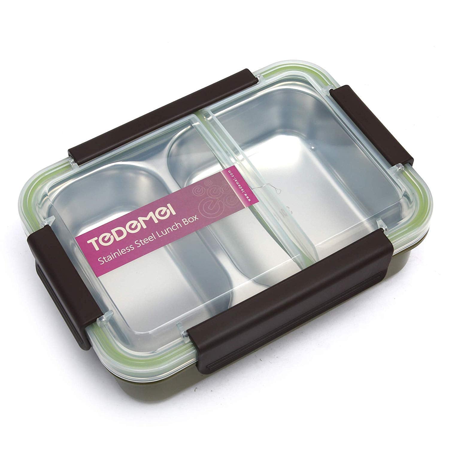 Picture of TEDEMEI Stainless Steel Lunch Box, Lunch Solution, Meal and Snacks Packing, 2 Containers Lunch Box-750ml - Multicolor
