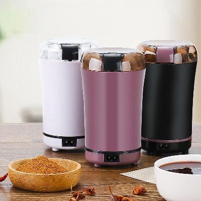 Picture of Spice Fine Grinding Machine Grain Mill with Stainless Steel Blades Household Rapid Grinder Seasonings Purple US Plug