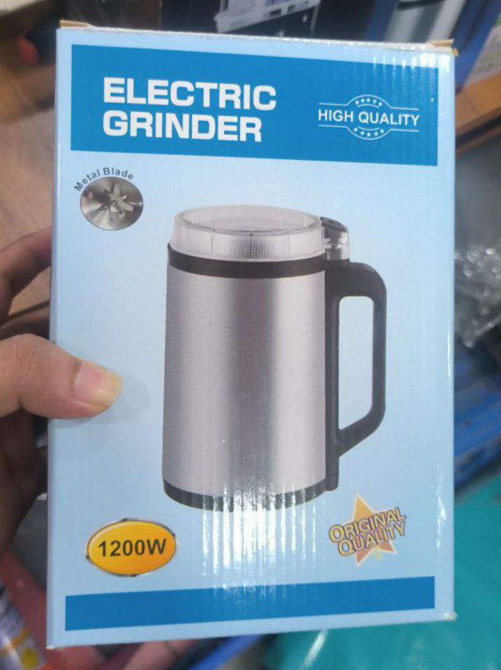 Picture of Silver Crest Stainless Steel Body Electric Mini Grinder 1200 Watt (Germany Technology) - Silver