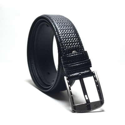 Picture of Pure Leather Belt for Man with Pati pattern Black - Black,One size fits all