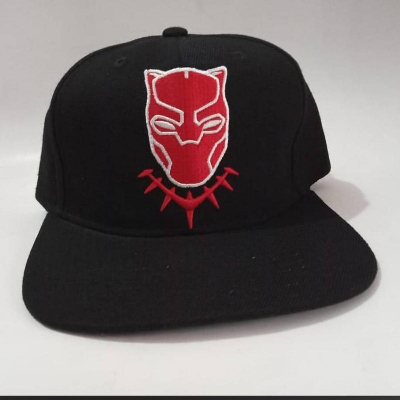 Picture of New Flat Brim Snapback Baseball DJ Cap Deep Black - Black,Int: One size