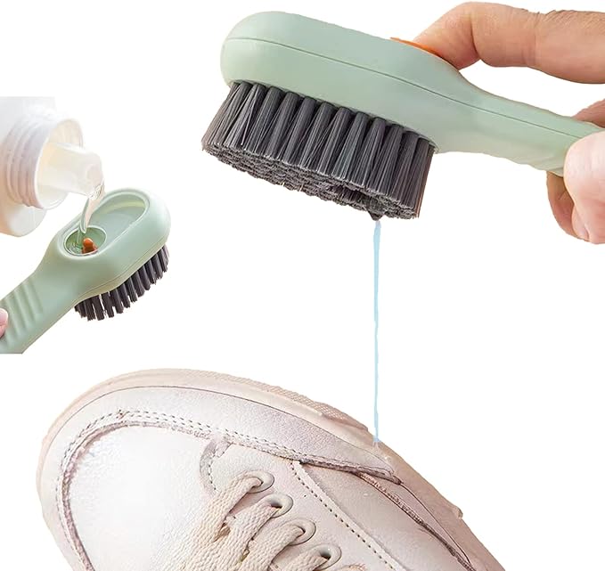 Picture of Multifunctional Scrubbing Brush, Press Cleaning Brush, Long Handle, brush - Multicolor