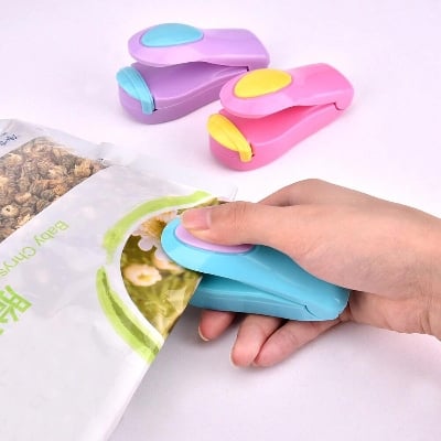 Picture of Mini Portable Bag Grippers Electric Pulse Ceramic Heat Sealing Machine, Bag Sealer, Package Sealer, Plastic Bag Clamp