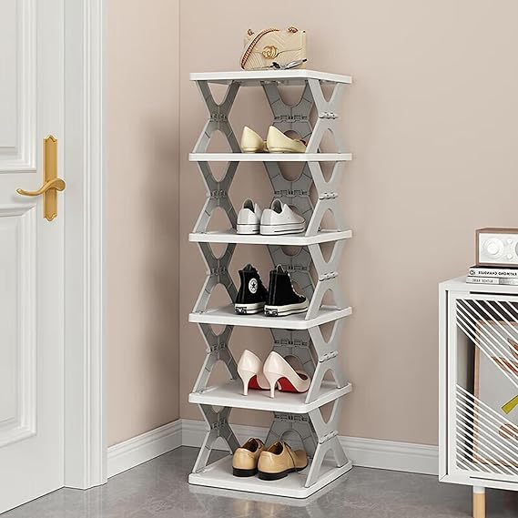 Picture of Large Size Multilayer Shoe Rack- 5 Layer Shoe Shelf Removable Shoe Cabinet With Extra X Stand (1pcs) - Multicolor