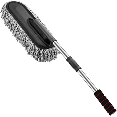 Picture of Large Microfiber Telescoping Car Wash Body Duster Brush Dirt Dust Mop Cleaning Tool Dusting Mops Dusters - Multicolor