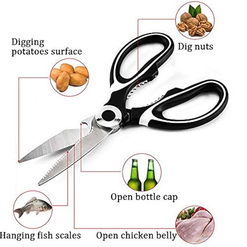 Picture of Kitchen Scissors, Kitchen Shears 1PC Stainless Steel - Multicolor