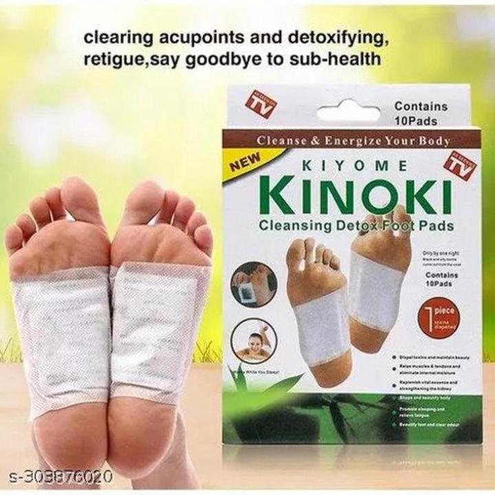 Picture of Kinoki Cleansing Detox Foot Patches 10 Adhesive Pads Kit Natural Unwanted Toxins - Foot Protector - Multicolor