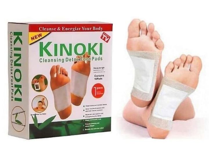 Picture of Kinoki Cleansing Detox Foot Patches 10 Adhesive Pads Kit Natural Unwanted Toxins - Foot Protector - Multicolor